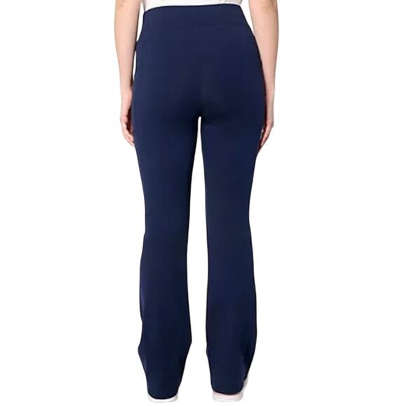 QVC Denim&Co Petite Yoga Stretch Lightly Boot Pant w/Pockets Navy NWOT Size XSP - Picture 2 of 8